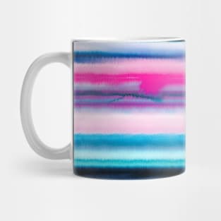 Pocket - Degrade Stripes Watercolor Pink Mug